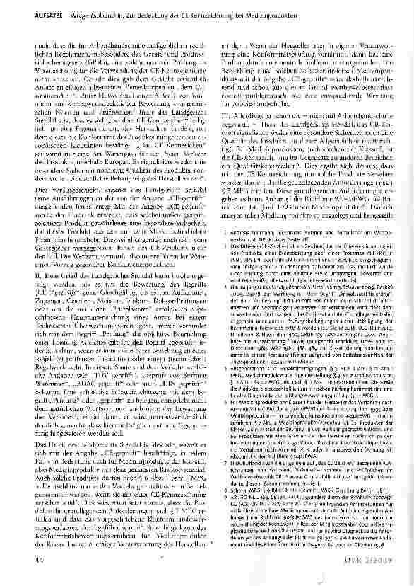 Vorschauseite 2: Zur Bedeutung der CE-Kennzeichnung bei Medizinprodukten