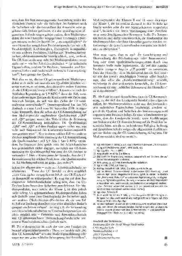 Vorschauseite 3: Zur Bedeutung der CE-Kennzeichnung bei Medizinprodukten