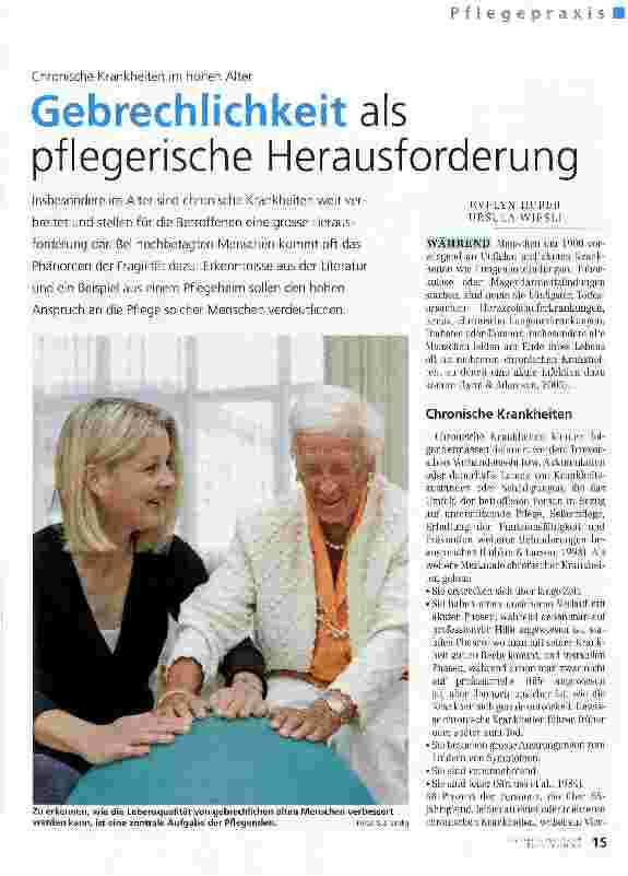 Vorschauseite 1: Gebrechlichkeit als pflegerische Herausforderung