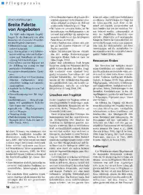 Vorschauseite 2: Gebrechlichkeit als pflegerische Herausforderung