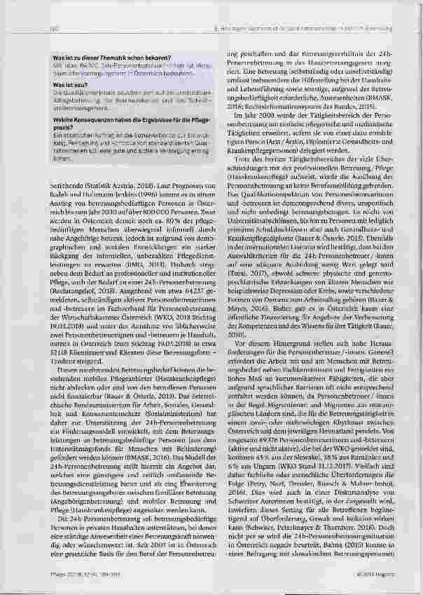 Vorschauseite 2: Qualitätsmerkmale in der 24h-Betreuung aus der Perspektive der Betroffenen