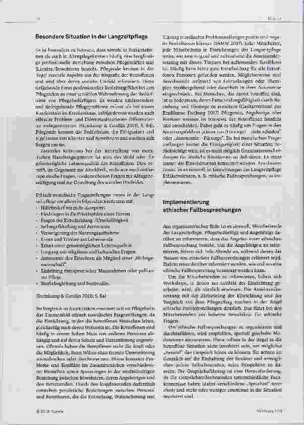 Vorschauseite 2: Der grosse Nutzen strukturierter ethischer Fallbesprechungen