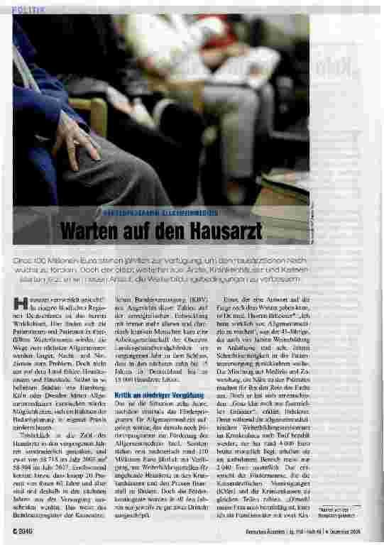 Vorschauseite 1: Warten auf den Hausarzt