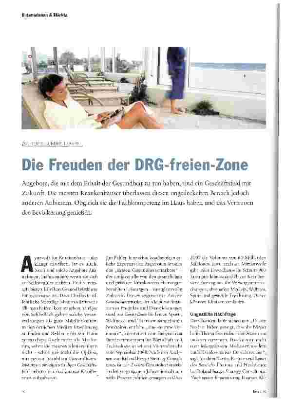 Vorschauseite 1: Die Freuden der DRG-freien-Zone