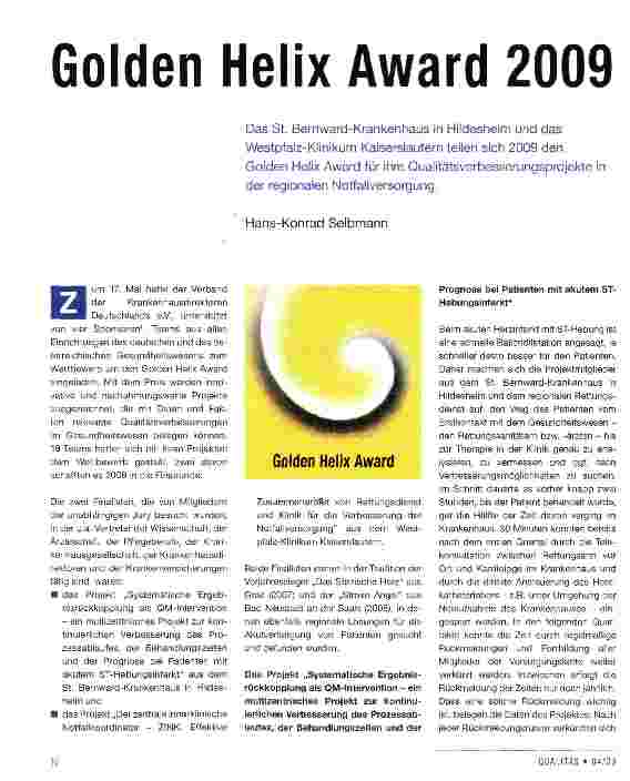 Vorschauseite 1: Golden Helix Award 2009