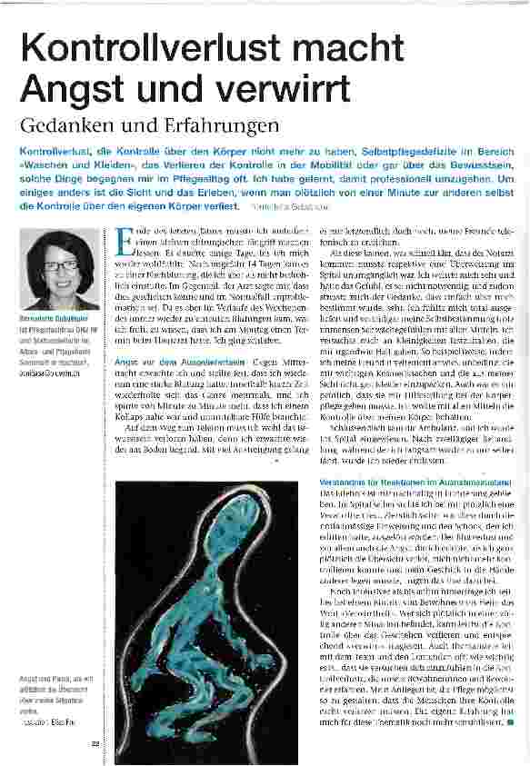 Vorschauseite 1: Kontrollverlust macht Angst und verwirrt