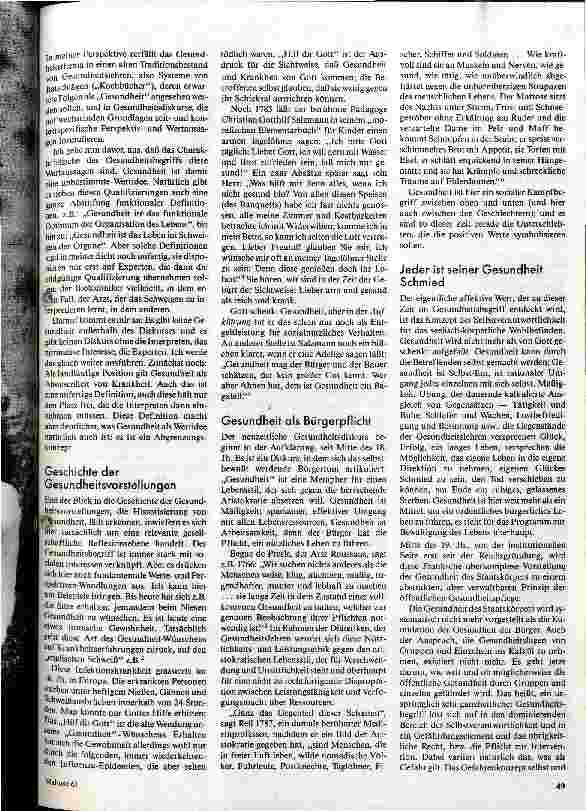 Vorschauseite 2: Gesundheitsberiff Warum Gesundheit definieren?