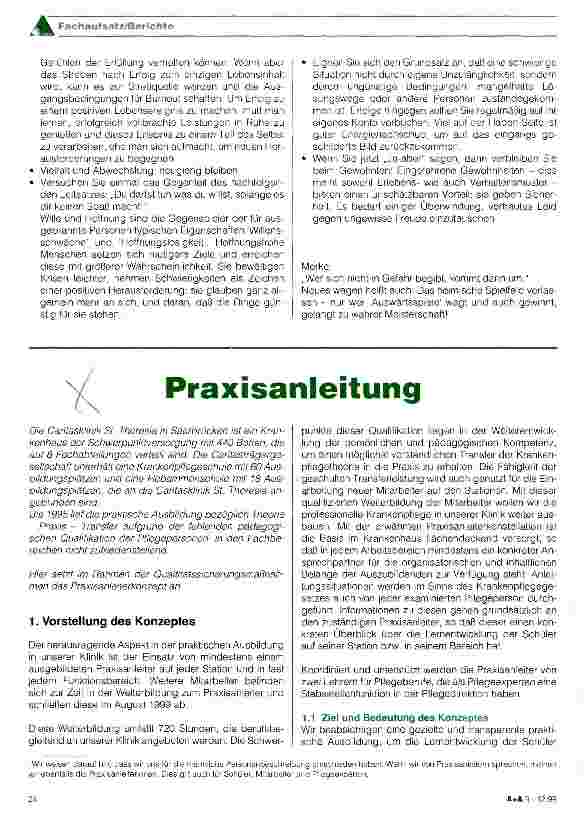 Vorschauseite 1: Praxisanleitung