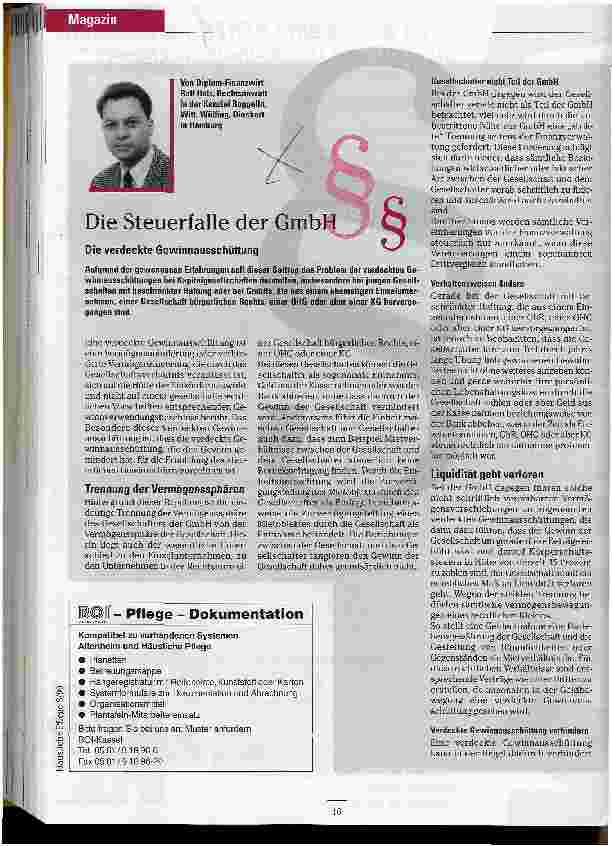 Vorschauseite 1: Die Steuerfalle der GmbH