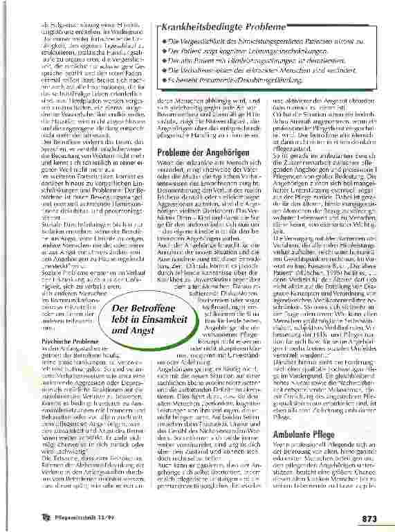 Vorschauseite 2: Das schaffen wir gemeinsam besser! Pflegevisite bei Patienten mit Hirnleistungsstörungen - Teil 1