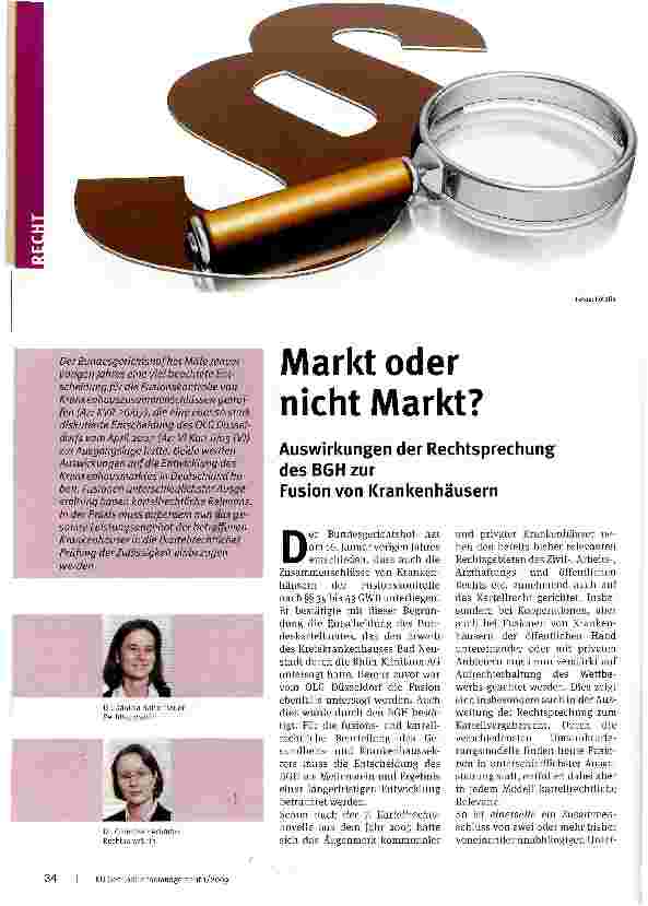 Vorschauseite 1: Markt oder nicht Markt?