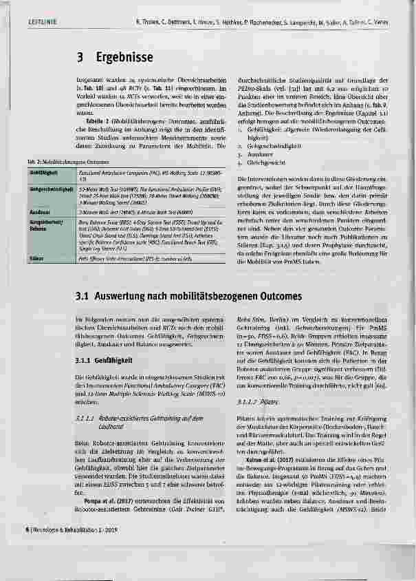 Vorschauseite 4: Bewegungstherapie zur Verbesserung der Mobilität von Patienten mit Multipler Sklerose