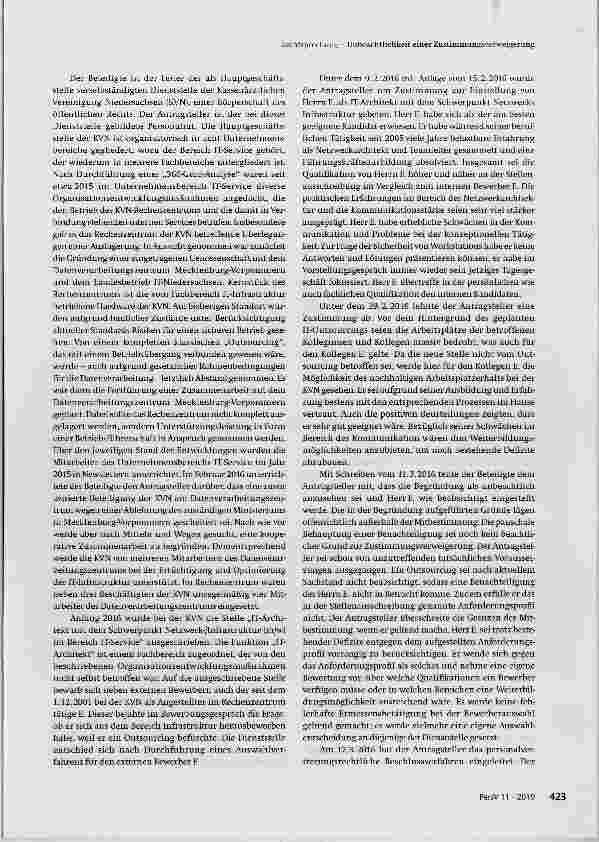Vorschauseite 2: Unbeachtlichkeit einer Zustimmungs- Verweigerung