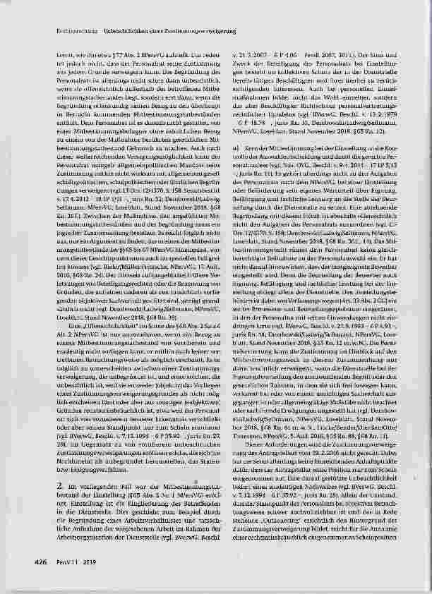 Vorschauseite 5: Unbeachtlichkeit einer Zustimmungs- Verweigerung