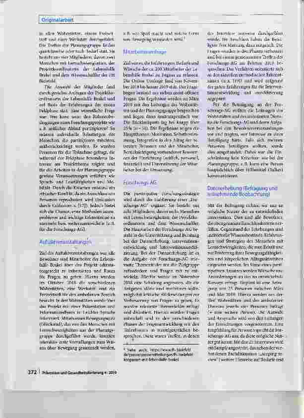 Vorschauseite 5: Mit Schwung und Energie durch den Tag. Partizipative Forschung zur Förderung derbewegungsbezogenen Gesundheitskompetenz bei Menschen mit Lernschwierigkeiten