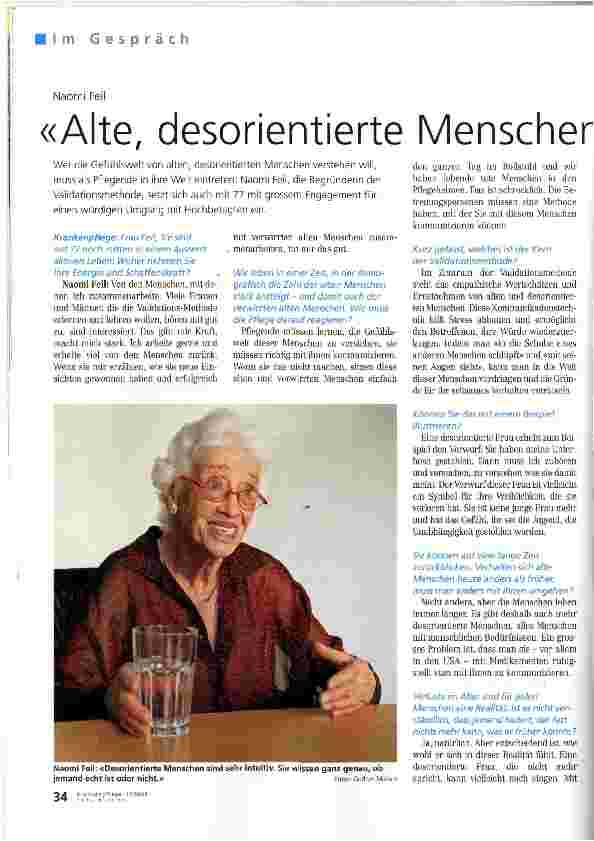 Vorschauseite 1: «Alte, desorientierte Menscher sind keine Kinder»