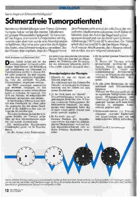 Vorschauseite 1: Schmerzfreie Tumorpatienten Keine Angst vor Schmerzmittelabgabe