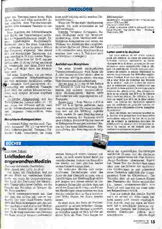 Vorschauseite 4: Schmerzfreie Tumorpatienten Keine Angst vor Schmerzmittelabgabe