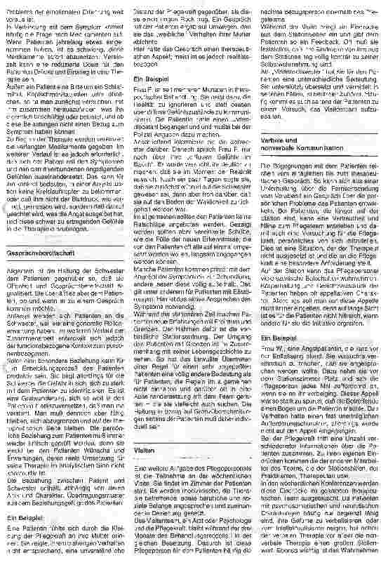 Vorschauseite 2: Krankenpflege auf einer psychoanalytisch orientierten psychosomatischen Station