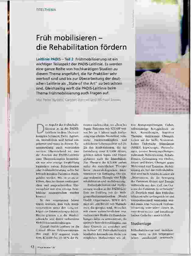 Vorschauseite 1: Früh mobilisieren - die Rehabilitation fördern
