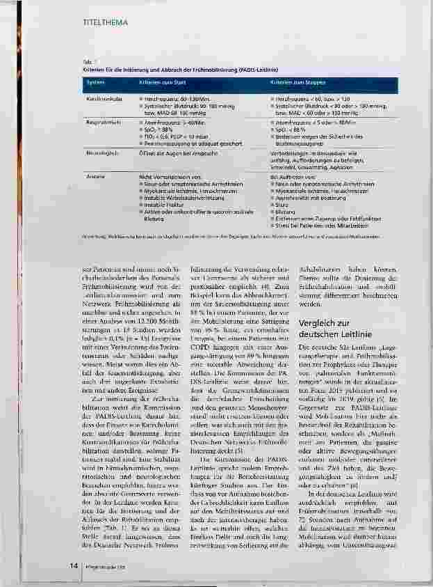 Vorschauseite 3: Früh mobilisieren - die Rehabilitation fördern