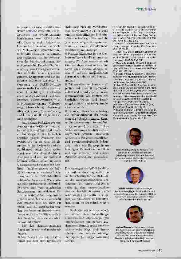 Vorschauseite 4: Früh mobilisieren - die Rehabilitation fördern
