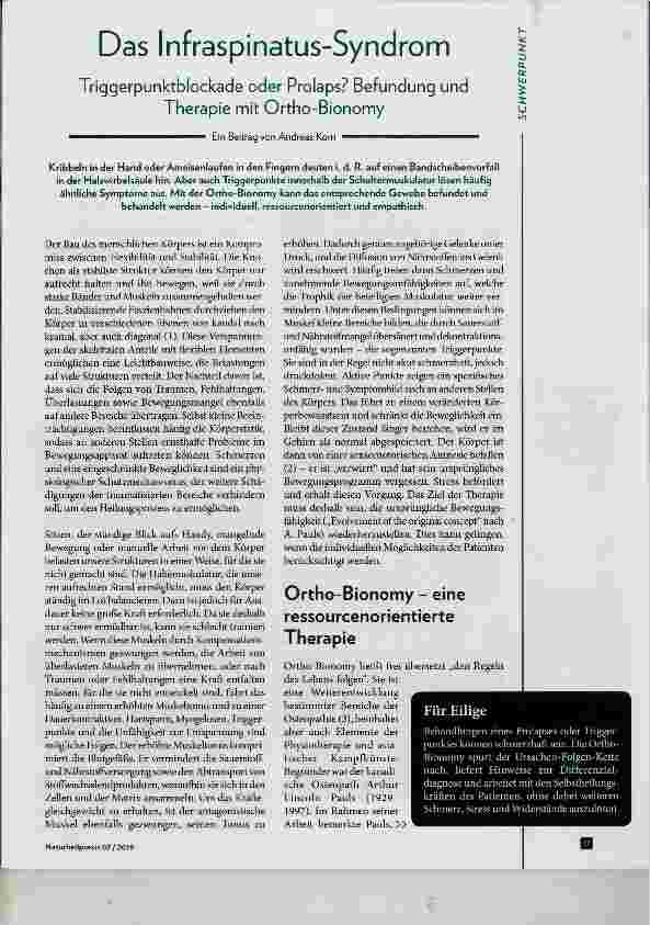 Vorschauseite 1: Das Infraspinatus-Syndrom