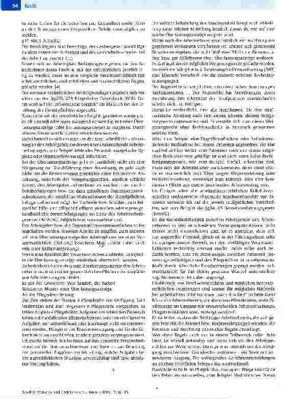 Vorschauseite 3: Weisungsund Direktionsrecht in der Pflege - immer wieder in der Diskussion