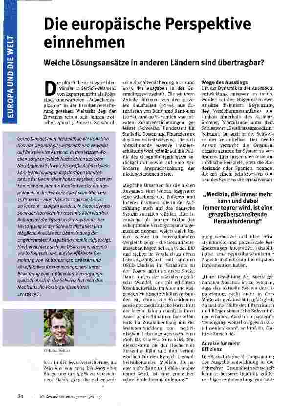 Vorschauseite 1: Die europäische Perspektive einnehmen