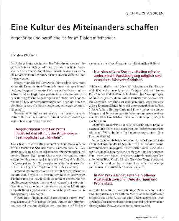 Vorschauseite 1: Eine Kultur des Miteinander schaffen