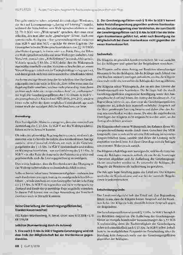 Vorschauseite 2: Ausgewählte Rechtsprechung zu Gesundheit und Pflege