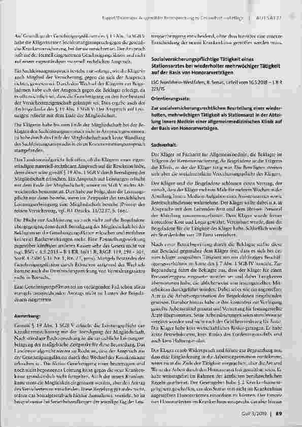 Vorschauseite 3: Ausgewählte Rechtsprechung zu Gesundheit und Pflege