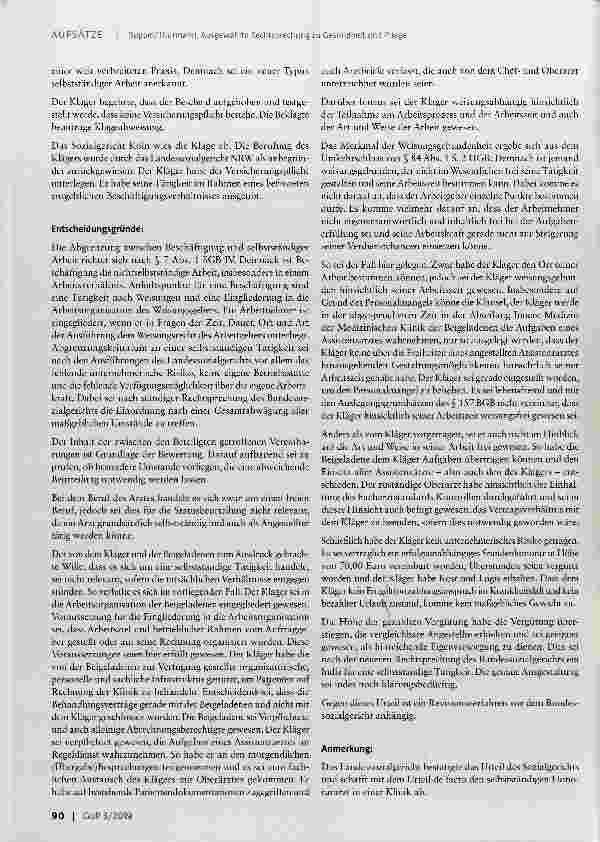 Vorschauseite 4: Ausgewählte Rechtsprechung zu Gesundheit und Pflege