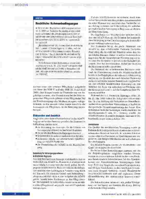 Vorschauseite 4: AGnES: Hausarztunterstützung durch qualifizierte Praxismitarbeiter