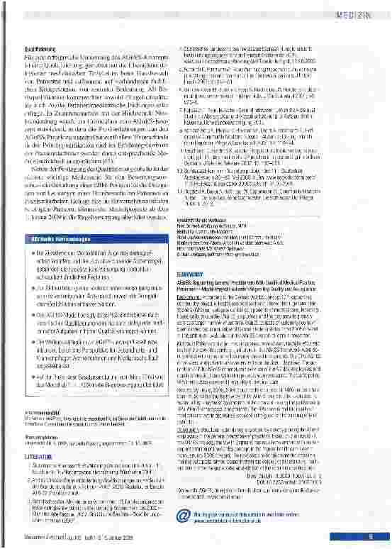 Vorschauseite 5: AGnES: Hausarztunterstützung durch qualifizierte Praxismitarbeiter