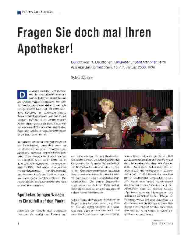 Vorschauseite 1: Fragen Sie doch mal Ihren Apotheker!