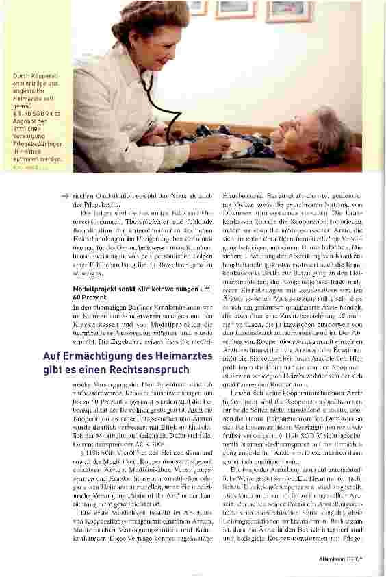 Vorschauseite 2: Die Palette ärztlicher Versorgung wird breiter
