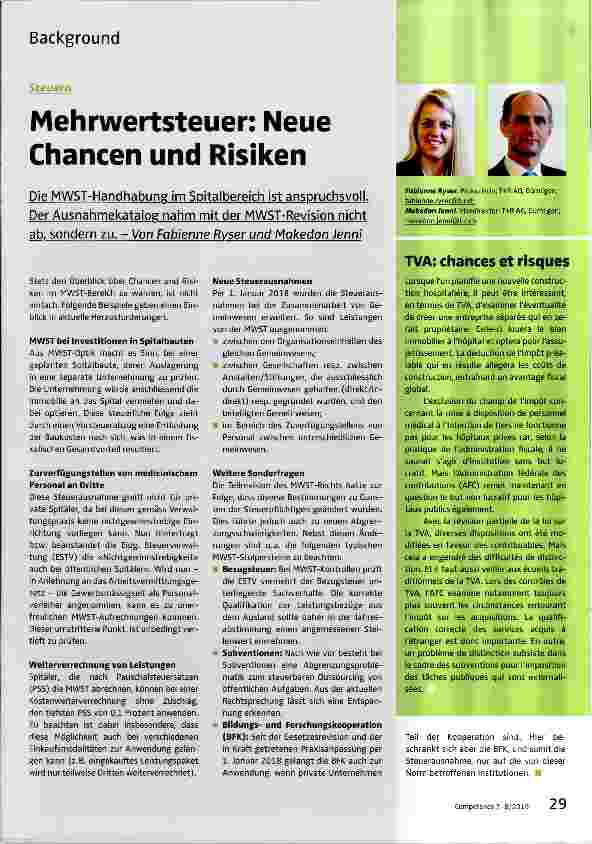 Vorschauseite 1: Mehrwertsteuer: Neue Chancen und Risiken