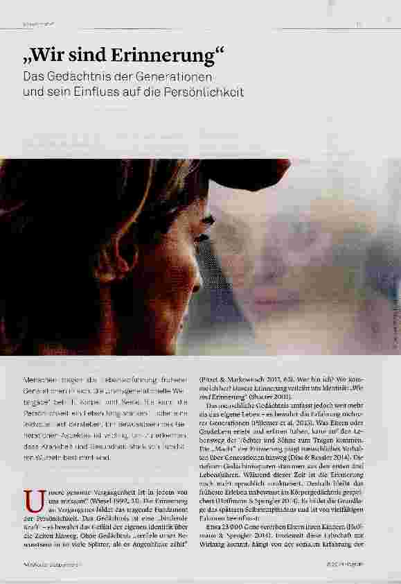 Vorschauseite 1: Wir sind Erinnerung