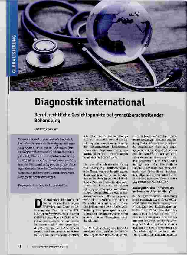 Vorschauseite 1: Diagnostik international