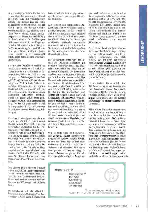 Vorschauseite 3: Leadership ist nicht gleich Management
