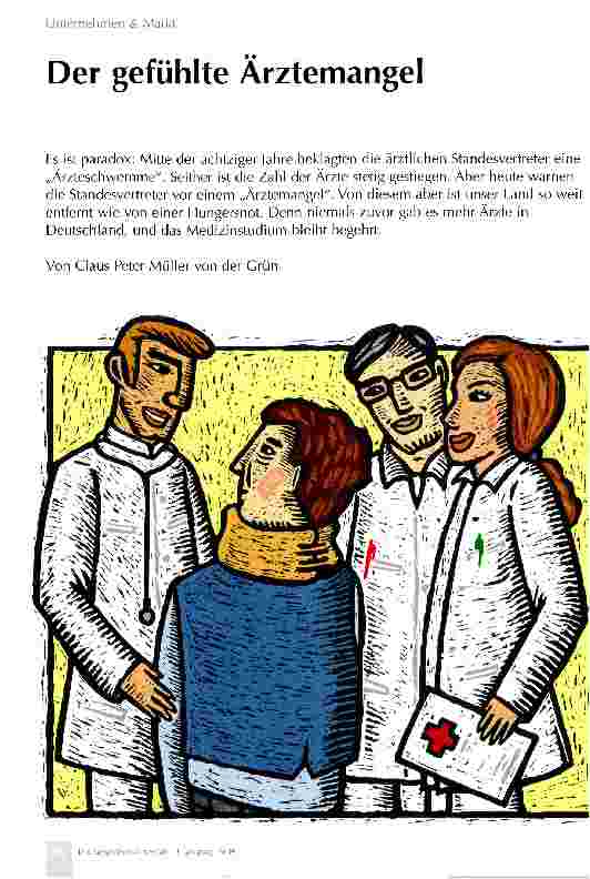 Vorschauseite 1: Der gefühlte Ärztemangel