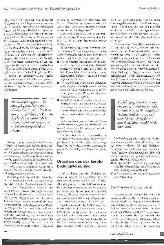 Vorschauseite 2: Menschewürde in der Pflege - ein Berufsbildungsproblem