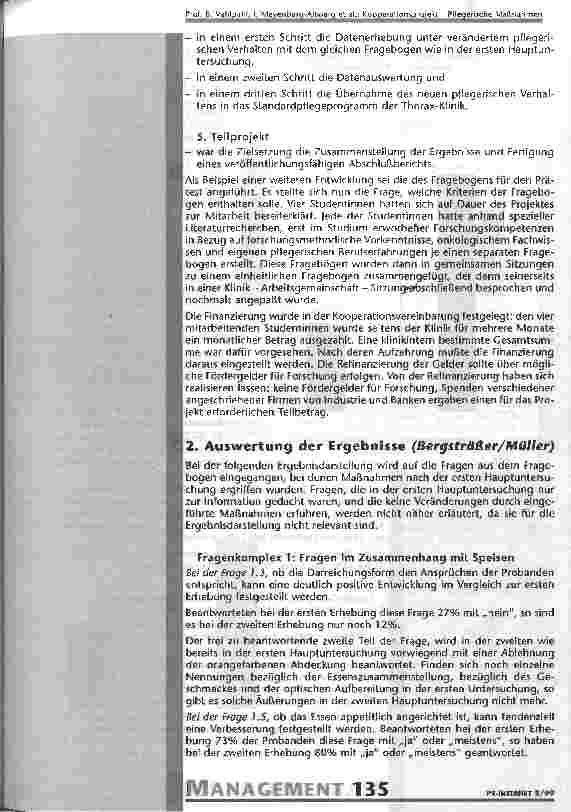 Vorschauseite 4: Kooperationsprojekt: Pflegerische Maßnahmen gegen Übelkeit und Erbrechen bei Zytostatikatherapien