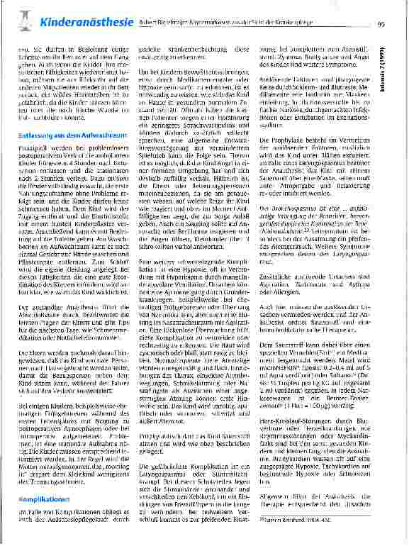 Vorschauseite 6: Kindernarkosen aus der Sicht der Krankenpflege