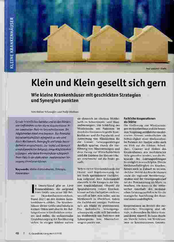 Vorschauseite 1: Klein und Klein gesellt sich gern