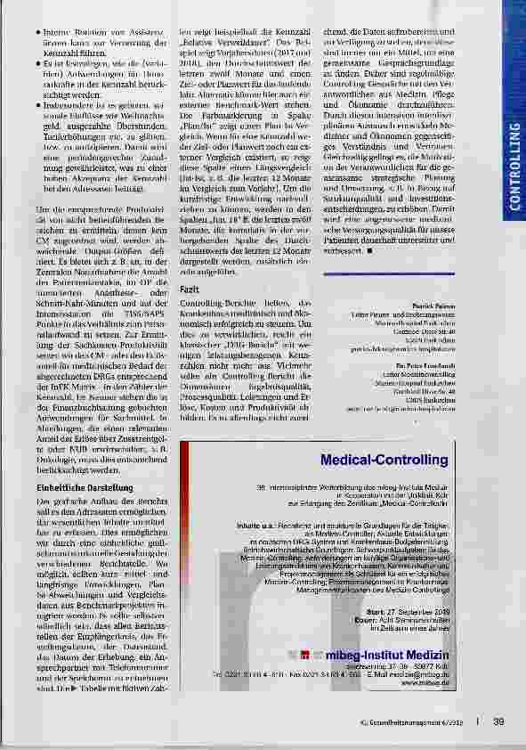 Vorschauseite 4: Kennzahlen für eine bessere Medizin