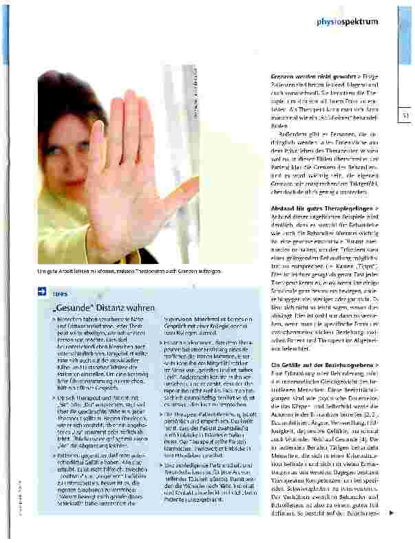 Vorschauseite 2: Professionelle Distanz nützt Therapeut und Patient