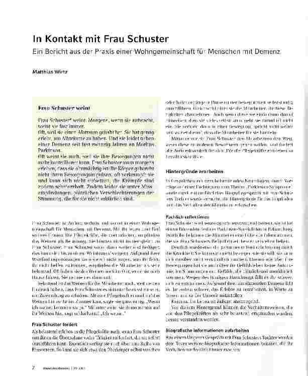 Vorschauseite 1: In Kontakt mit Frau Schuster