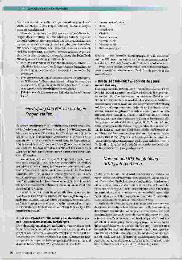 Vorschauseite 5: Bericht über das 18. ZSVA Hygiene-Forum Schieswig-Holstein am 27. 10. 2018 im Ostseebad Damp